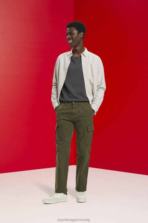 Esprit teherszállító nadrág férfiak sötét khaki nadrág és nadrág F8HN8730