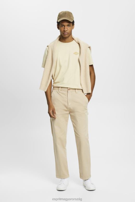 Esprit vintage egyenes szabású cargo nadrág férfiak világos bézs nadrág és nadrág F8HN8731