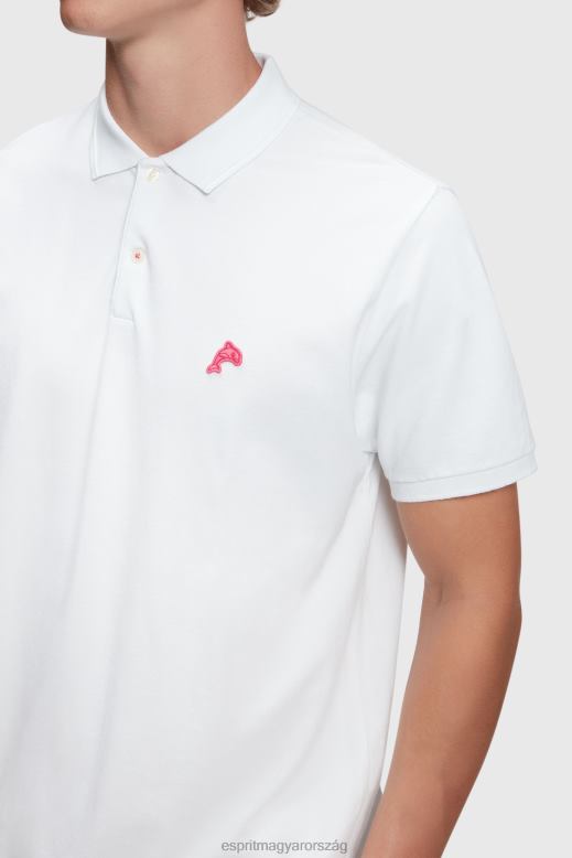 Esprit delfin tenisz klub klasszikus póló férfiak fehér póló F8HN8893