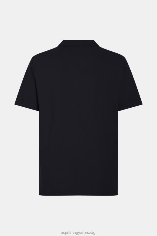 Esprit delfin tenisz klub klasszikus póló férfiak fekete póló F8HN8891