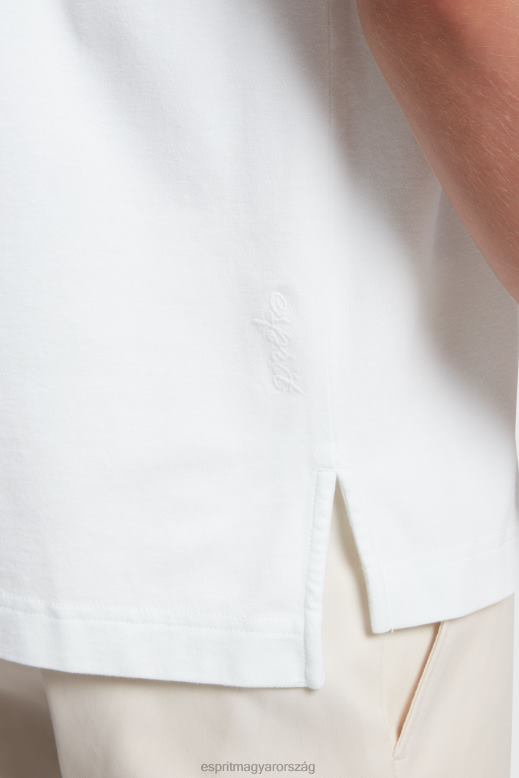 Esprit delfin tenisz klub nyugodt póló férfiak fehér póló F8HN8877