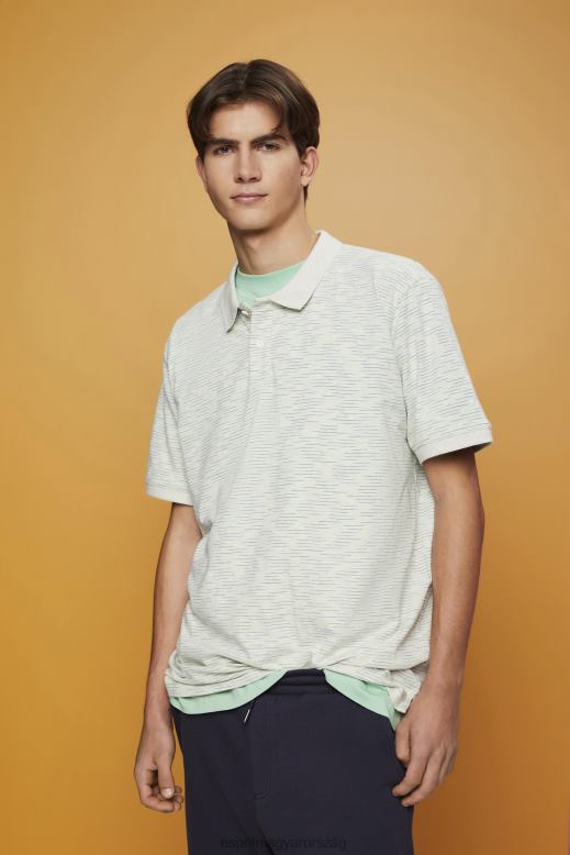 Esprit finom csíkos melanzs pólóing férfiak citrus zöld póló F8HN8703