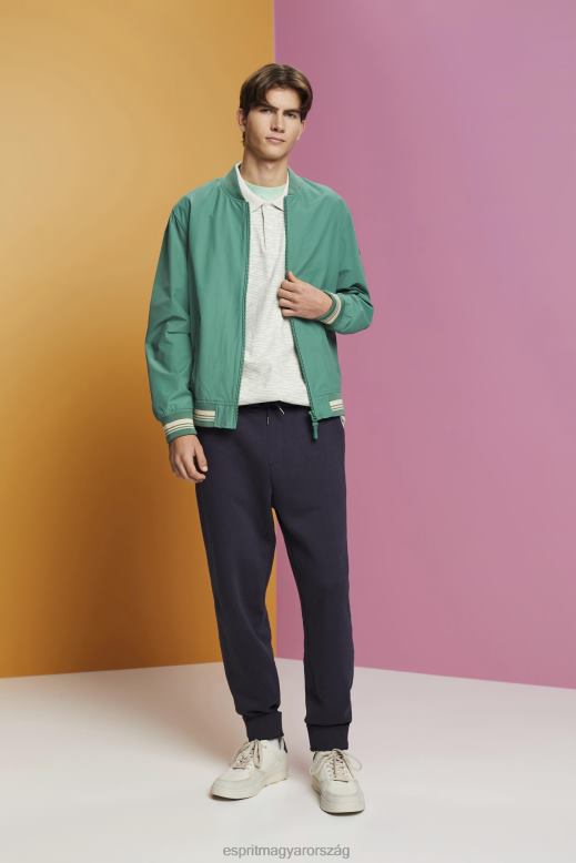 Esprit finom csíkos melanzs pólóing férfiak citrus zöld póló F8HN8703