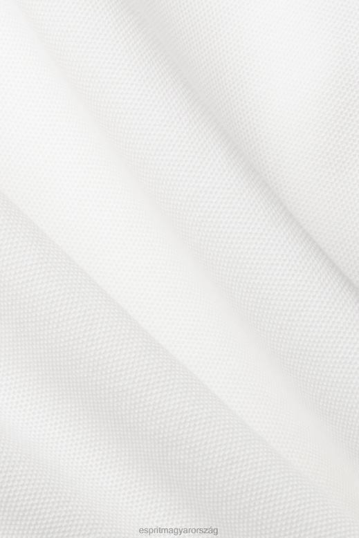 Esprit hosszú ujjú piké póló férfiak törtfehér póló F8HN8951