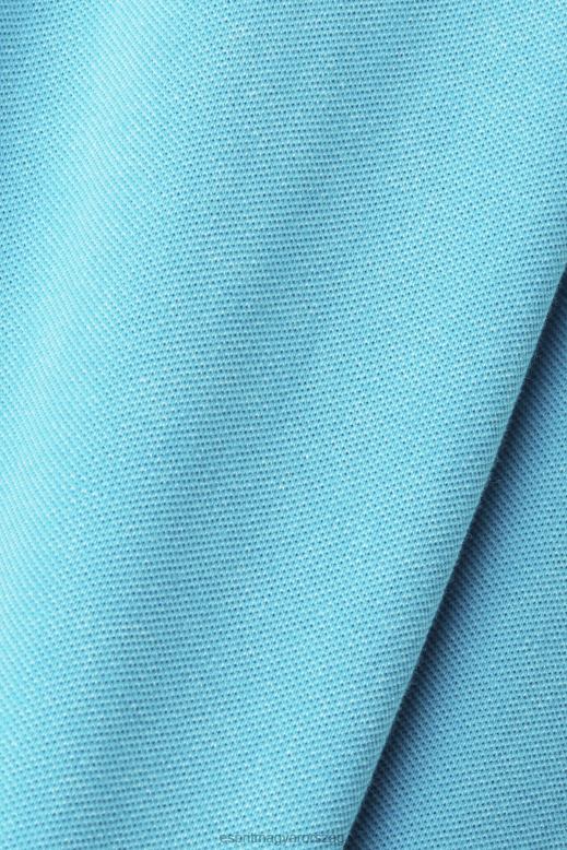 Esprit kőbe mosott pamut piké pólóing férfiak aqua zöld póló F8HN8708