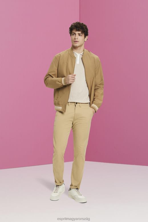 Esprit kevert tencel és fenntartható pamut pólóing férfiak világos szürkés póló F8HN8759