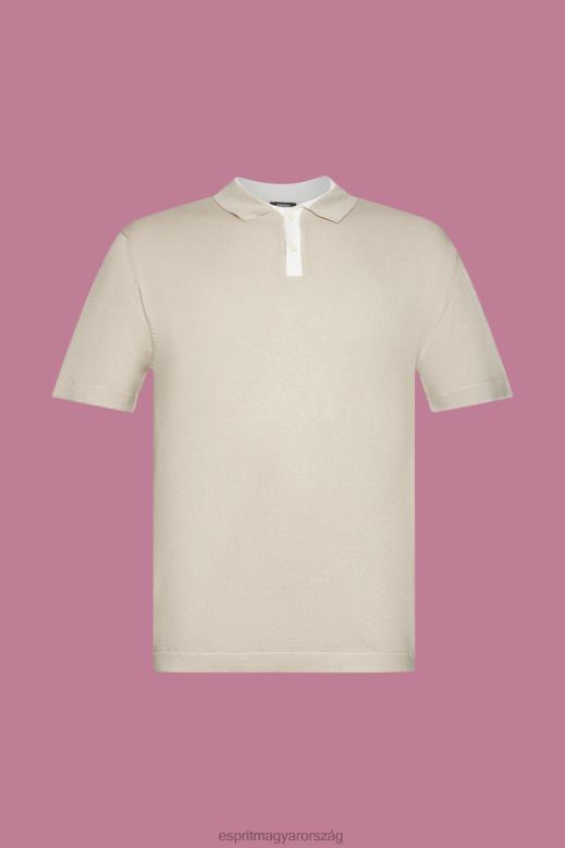 Esprit kevert tencel és fenntartható pamut pólóing férfiak világos szürkés póló F8HN8759