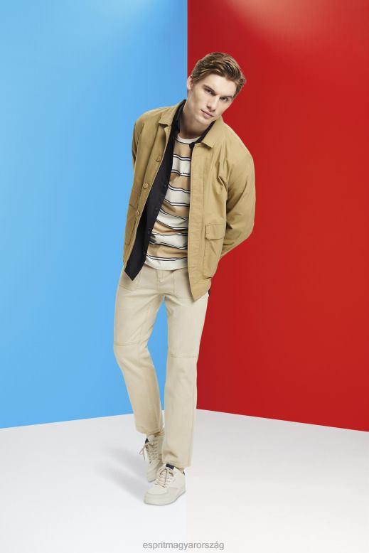 Esprit csíkos fenntartható pamut póló férfiak jég pólók F8HN8707