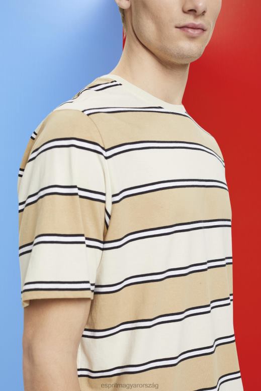 Esprit csíkos fenntartható pamut póló férfiak jég pólók F8HN8707