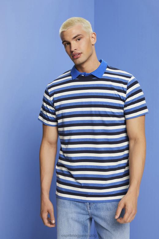 Esprit csíkos jersey póló, 100% pamut férfiak haditengerészet pólók F8HN8736