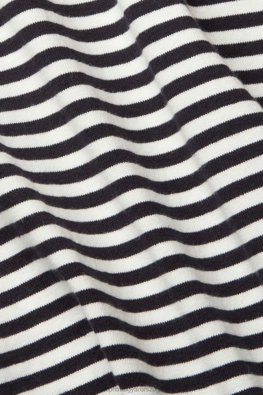 Esprit csíkos kötött póló férfiak fekete pólók F8HN8898