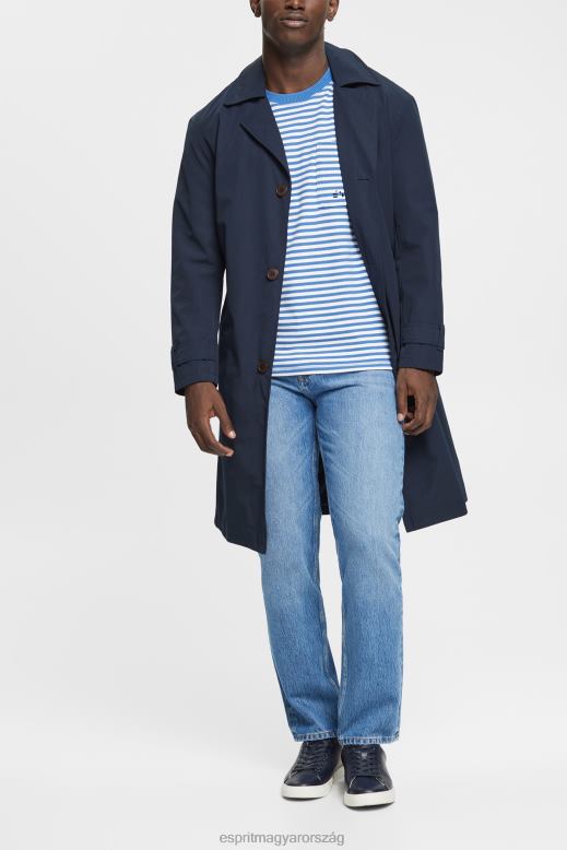 Esprit csíkos kötött póló férfiak kék pólók F8HN8899