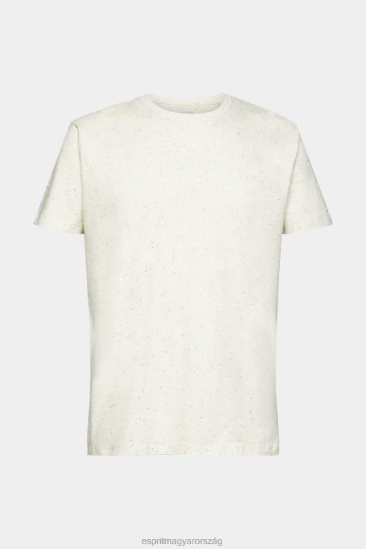Esprit foltos jersey póló férfiak fehér pólók F8HN8779