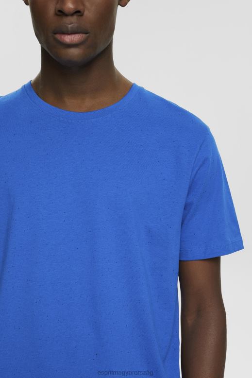 Esprit foltos jersey póló férfiak kék pólók F8HN8781