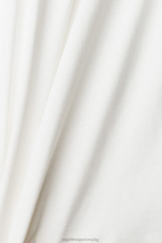 Esprit jersey logóval nyomtatott póló férfiak törtfehér pólók F8HN8949