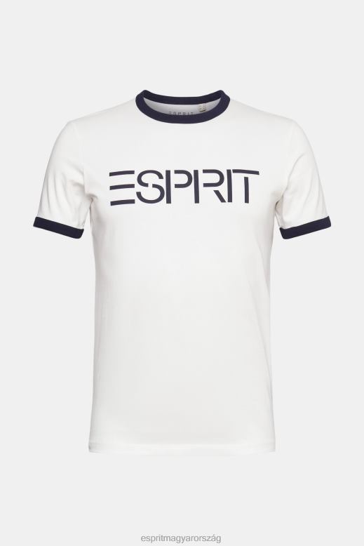 Esprit jersey logóval nyomtatott póló férfiak törtfehér pólók F8HN8949