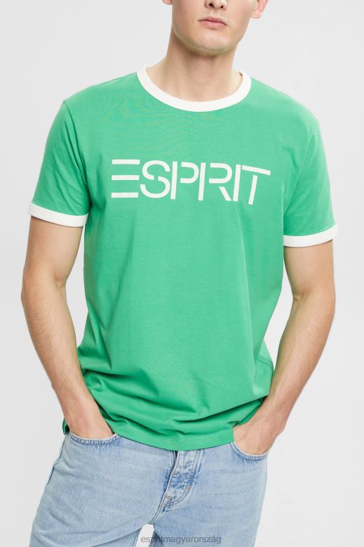 Esprit jersey logóval nyomtatott póló férfiak zöld pólók F8HN8950