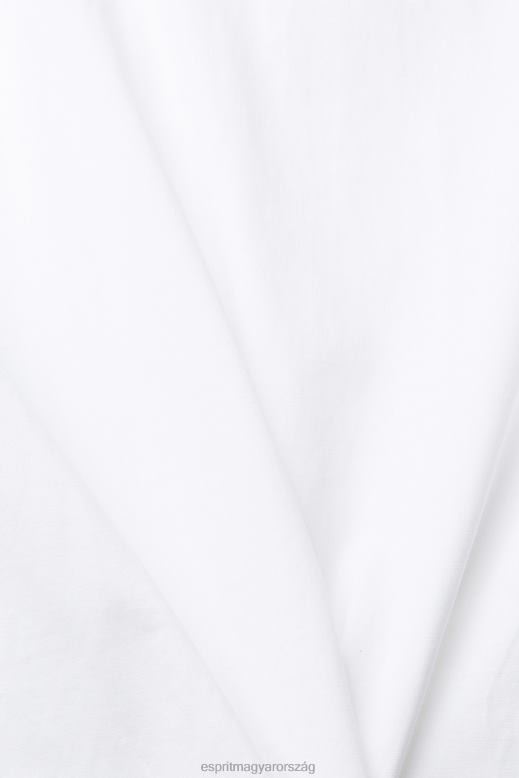 Esprit jersey póló hímzett logóval férfiak fehér pólók F8HN8915