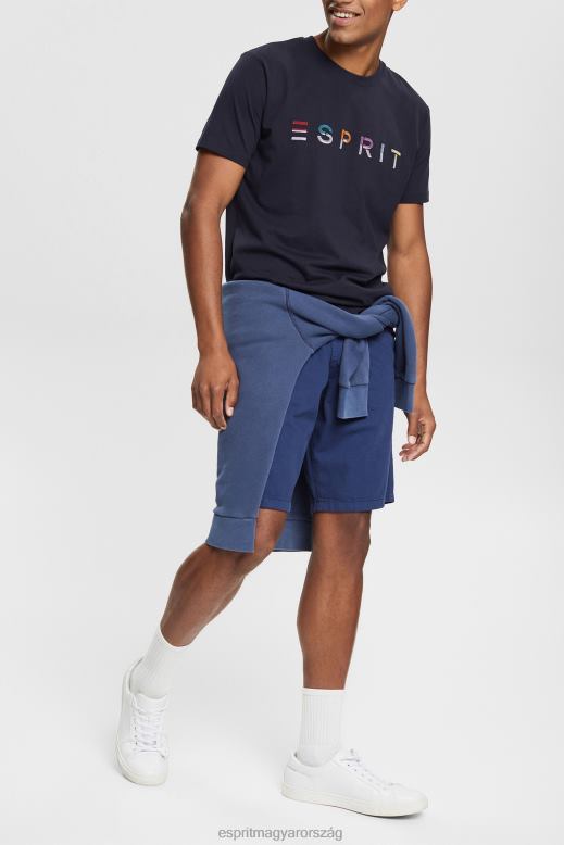 Esprit jersey póló hímzett logóval férfiak haditengerészet pólók F8HN8917