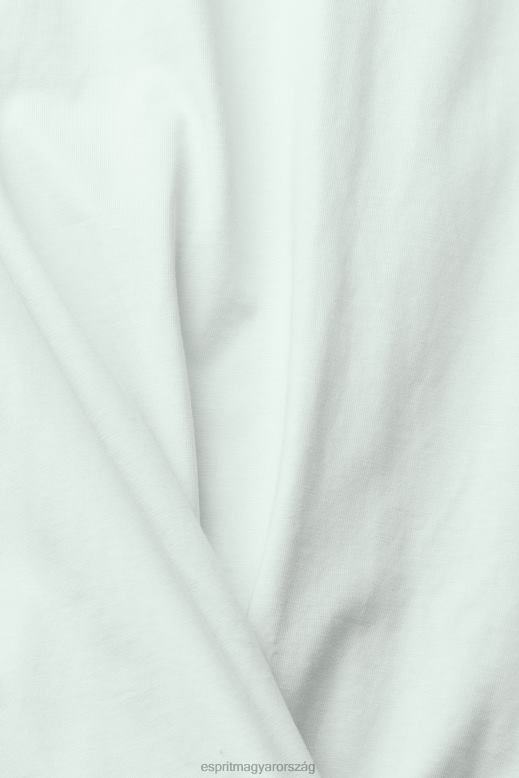 Esprit jersey póló hímzett logóval férfiak pasztell kék pólók F8HN8919