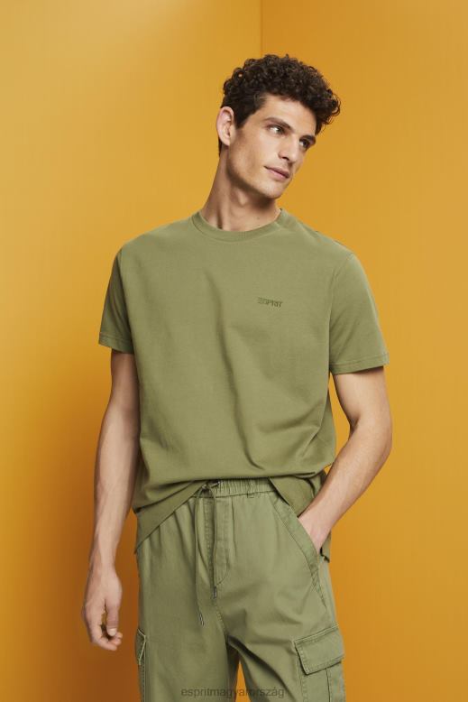Esprit logós póló, 100% pamut férfiak olajbogyó pólók F8HN8669