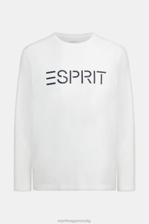 Esprit logóval nyomott jersey póló férfiak fehér pólók F8HN8864