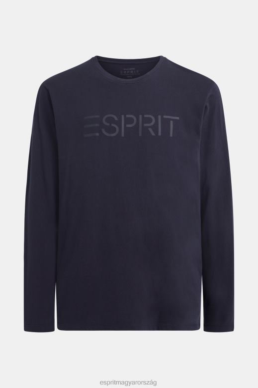 Esprit logóval nyomott jersey póló férfiak haditengerészet pólók F8HN8866