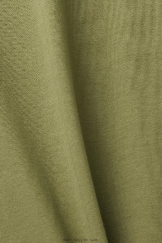 Esprit logóval nyomtatott pamut póló férfiak olajbogyó pólók F8HN8626