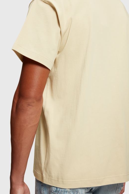 Esprit mellkason bolyhos logós rátétes póló férfiak világos szürkés pólók F8HN8608