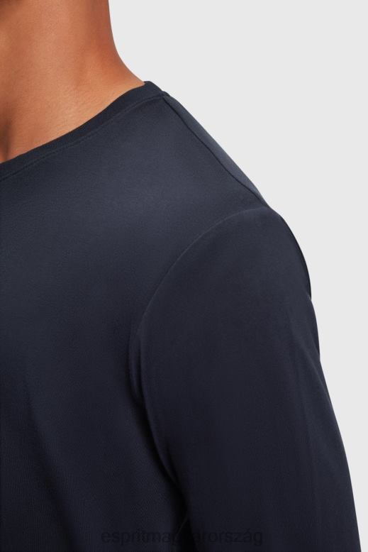 Esprit normál tömör trikó póló férfiak fekete pólók F8HN8858