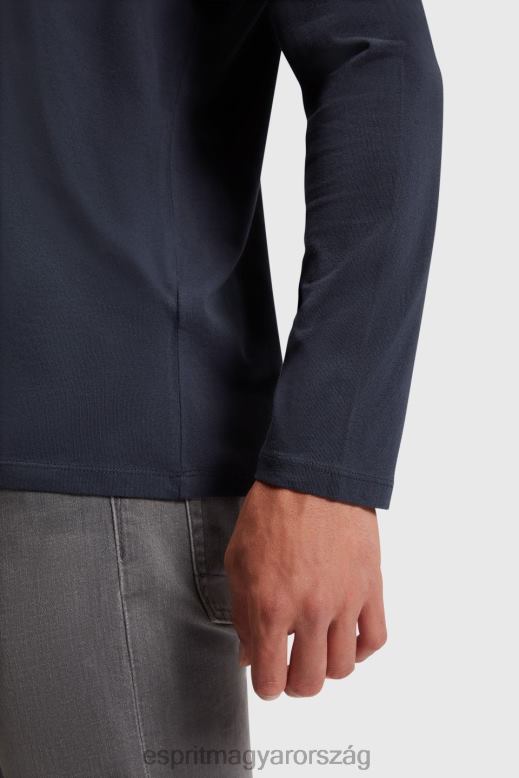 Esprit normál tömör trikó póló férfiak fekete pólók F8HN8858