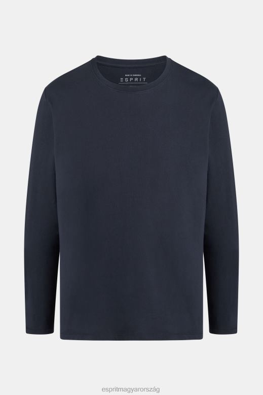 Esprit normál tömör trikó póló férfiak fekete pólók F8HN8858