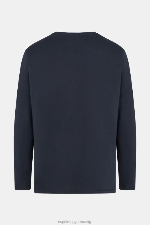 Esprit normál tömör trikó póló férfiak fekete pólók F8HN8858