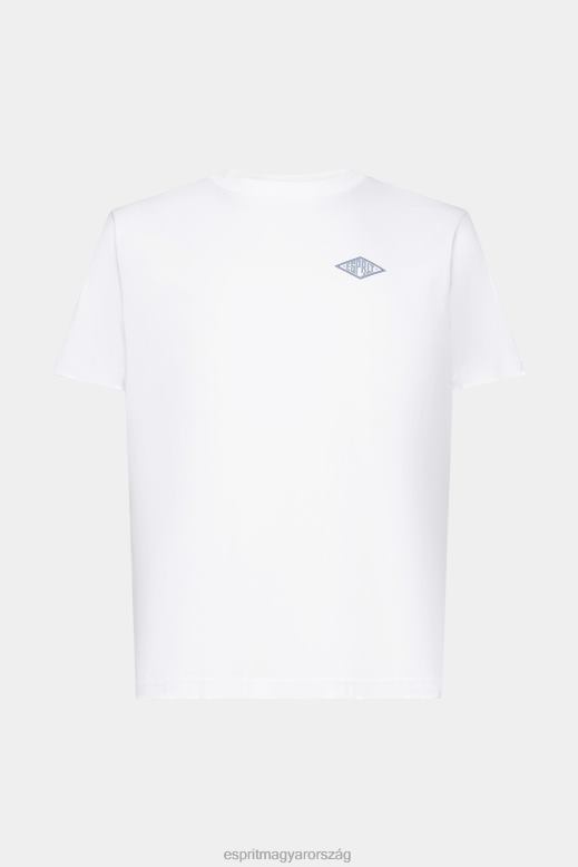 Esprit póló logóval férfiak fehér pólók F8HN8599