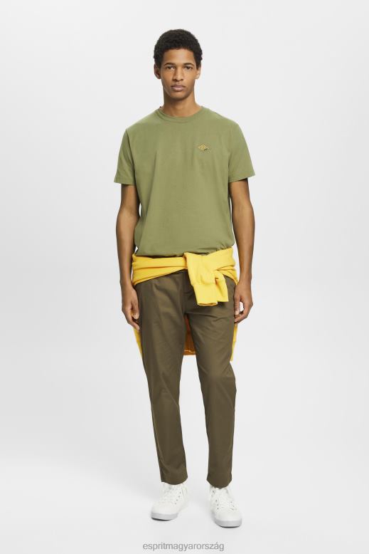 Esprit póló logóval férfiak olajbogyó pólók F8HN8601