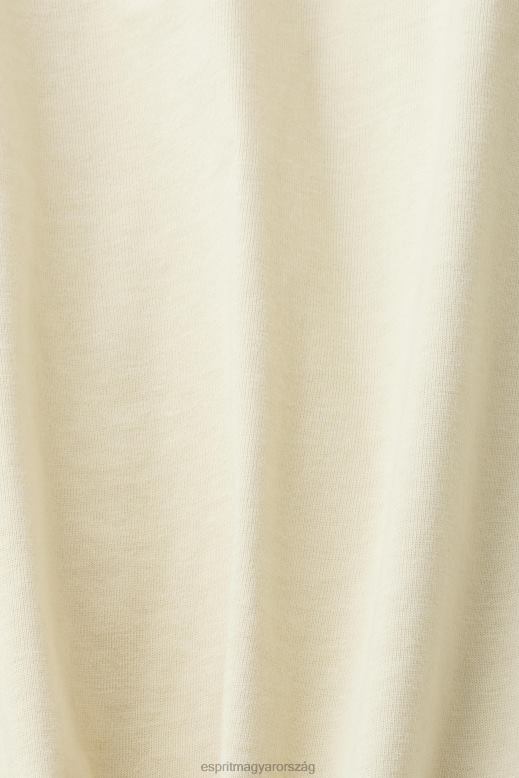 Esprit retro logóval nyomtatott pamut póló férfiak bézs pólók F8HN8630