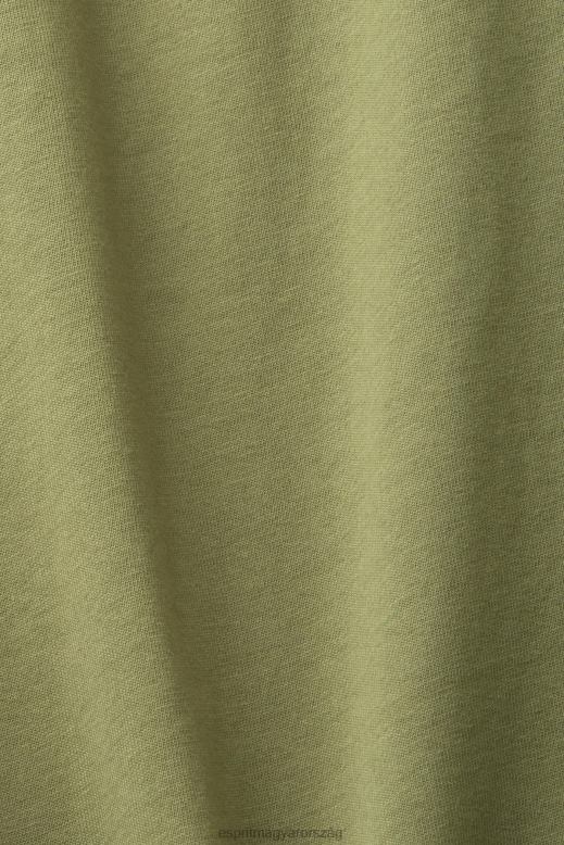 Esprit retro logóval nyomtatott pamut póló férfiak olajbogyó pólók F8HN8631