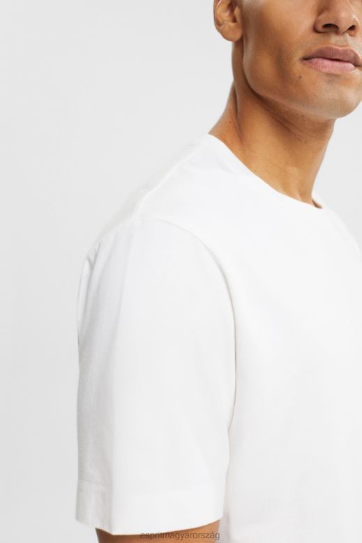 Esprit sima póló férfiak fehér pólók F8HN8929