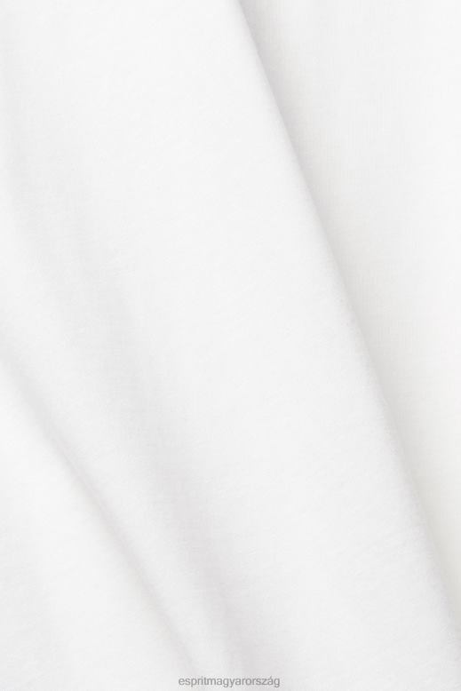 Esprit sima póló férfiak fehér pólók F8HN8929