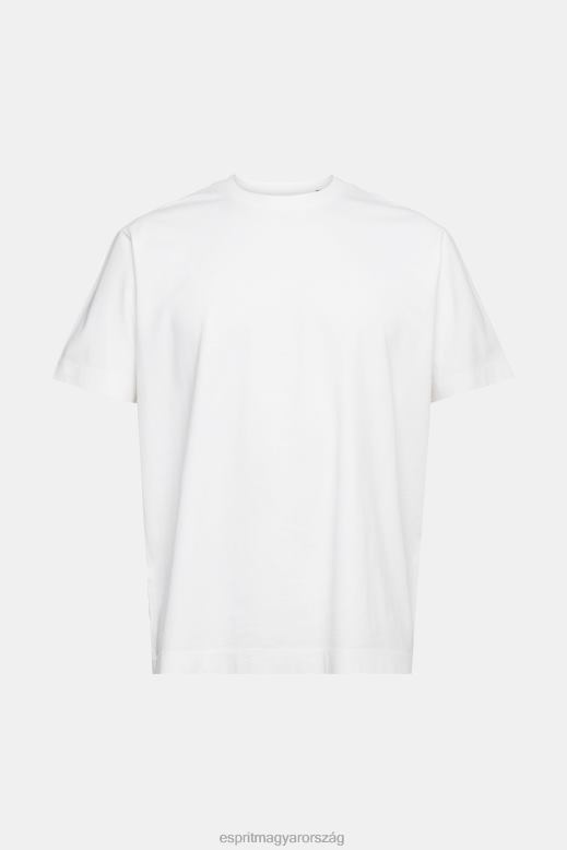 Esprit sima póló férfiak fehér pólók F8HN8929