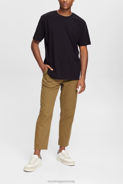 Esprit sima póló férfiak fekete pólók F8HN8928