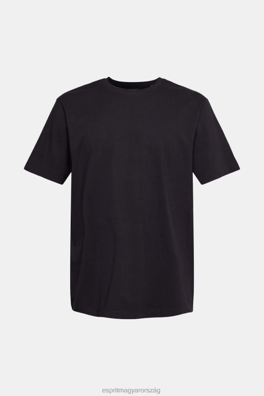Esprit sima póló férfiak fekete pólók F8HN8928