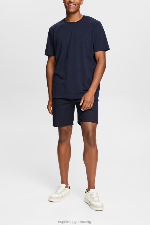 Esprit sima póló férfiak haditengerészet pólók F8HN8930
