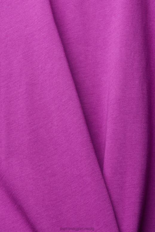 Esprit sima póló férfiak ibolya pólók F8HN8932