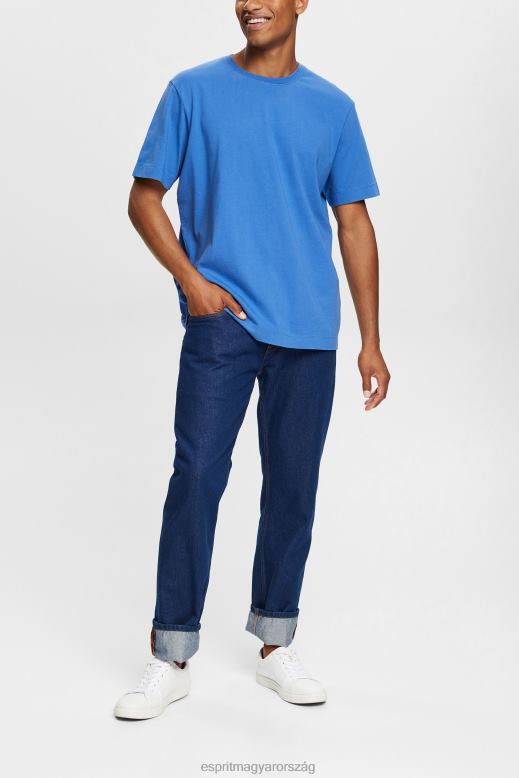 Esprit sima póló férfiak kék pólók F8HN8931