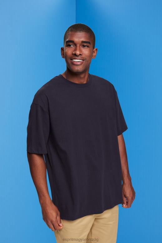 Esprit túlméretezett jersey póló férfiak haditengerészet pólók F8HN8843