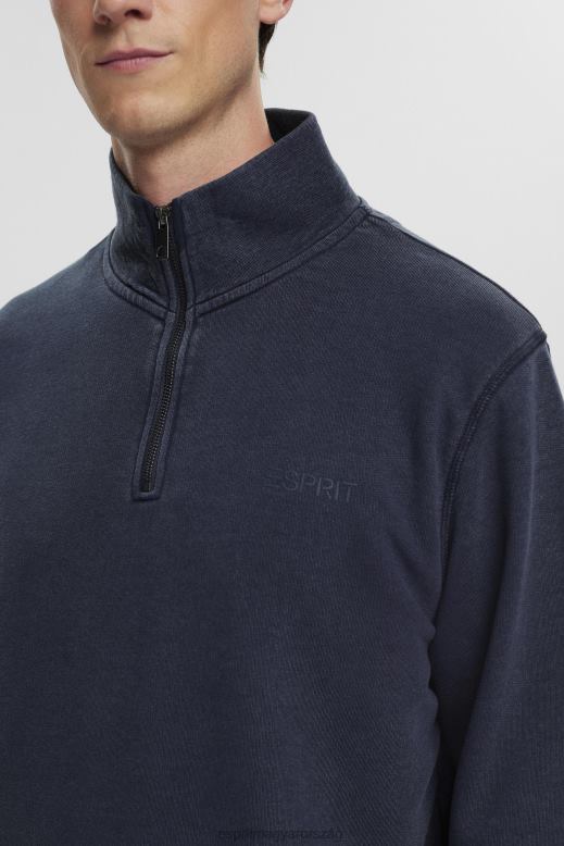 Esprit félcipzáras troy jumper férfiak haditengerészet pulóverek és pulóverek F8HN8620
