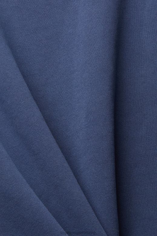 Esprit fenntartható legénységi nyakú pulóver férfiak haditengerészet pulóverek és pulóverek F8HN8936