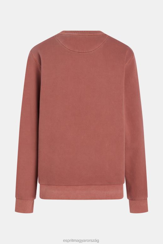 Esprit fenntartható legénységi nyakú pulóver férfiak terrakotta pulóverek és pulóverek F8HN8937