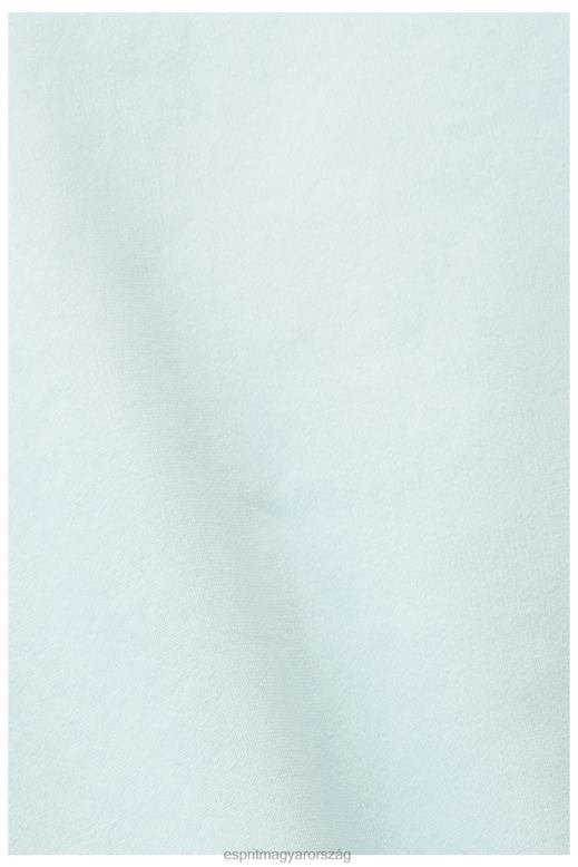 Esprit újrahasznosított: egyszínű pulóver férfiak világos aqua zöld pulóverek és pulóverek F8HN8749